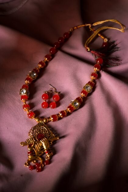 red golden mala set NEW  3